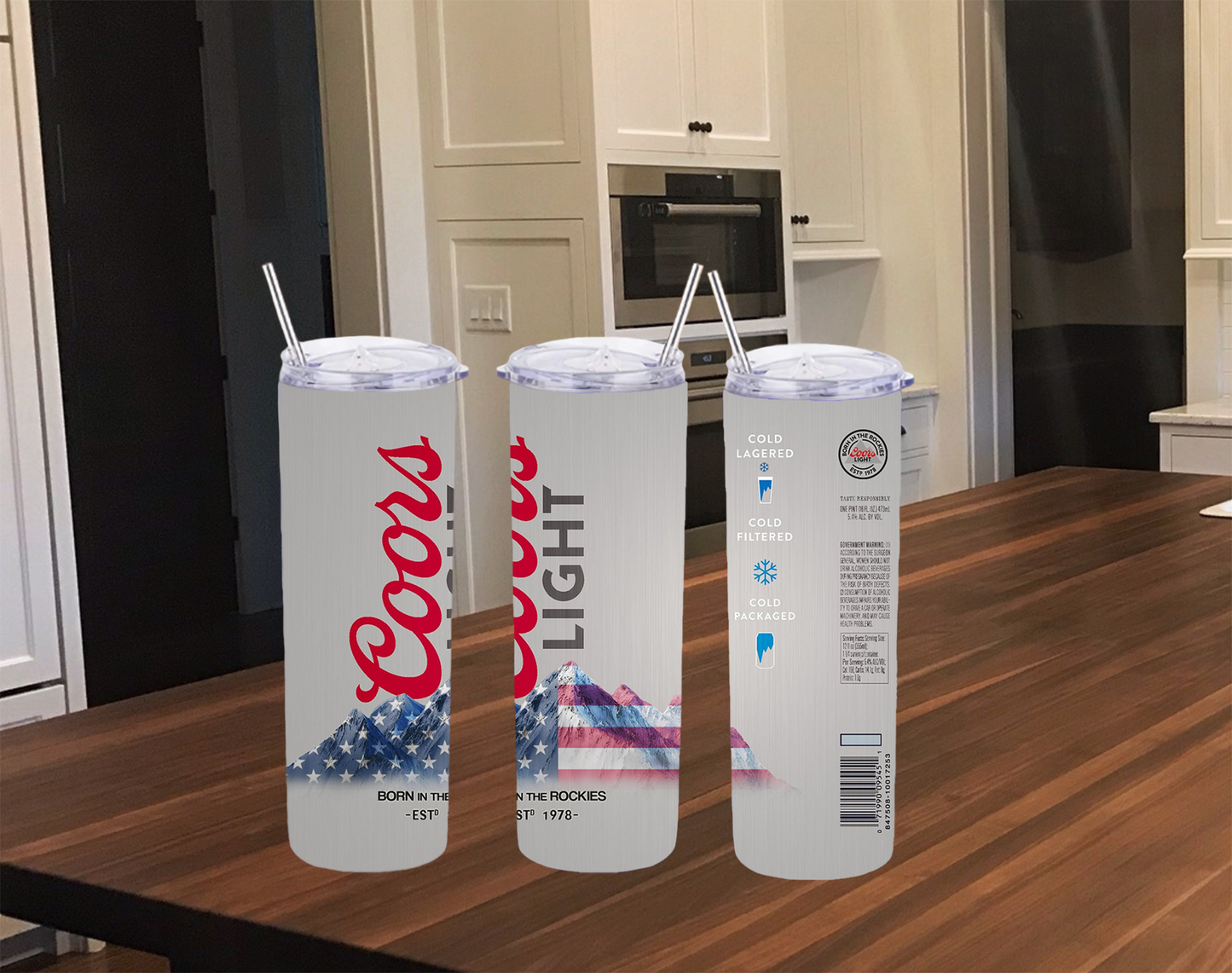 Light Beer Can - 'Merica Series - Sublimation Design Bundle – 20oz & 30oz Skinny Straight Wraps – PNG – Digital Download-The Craft House