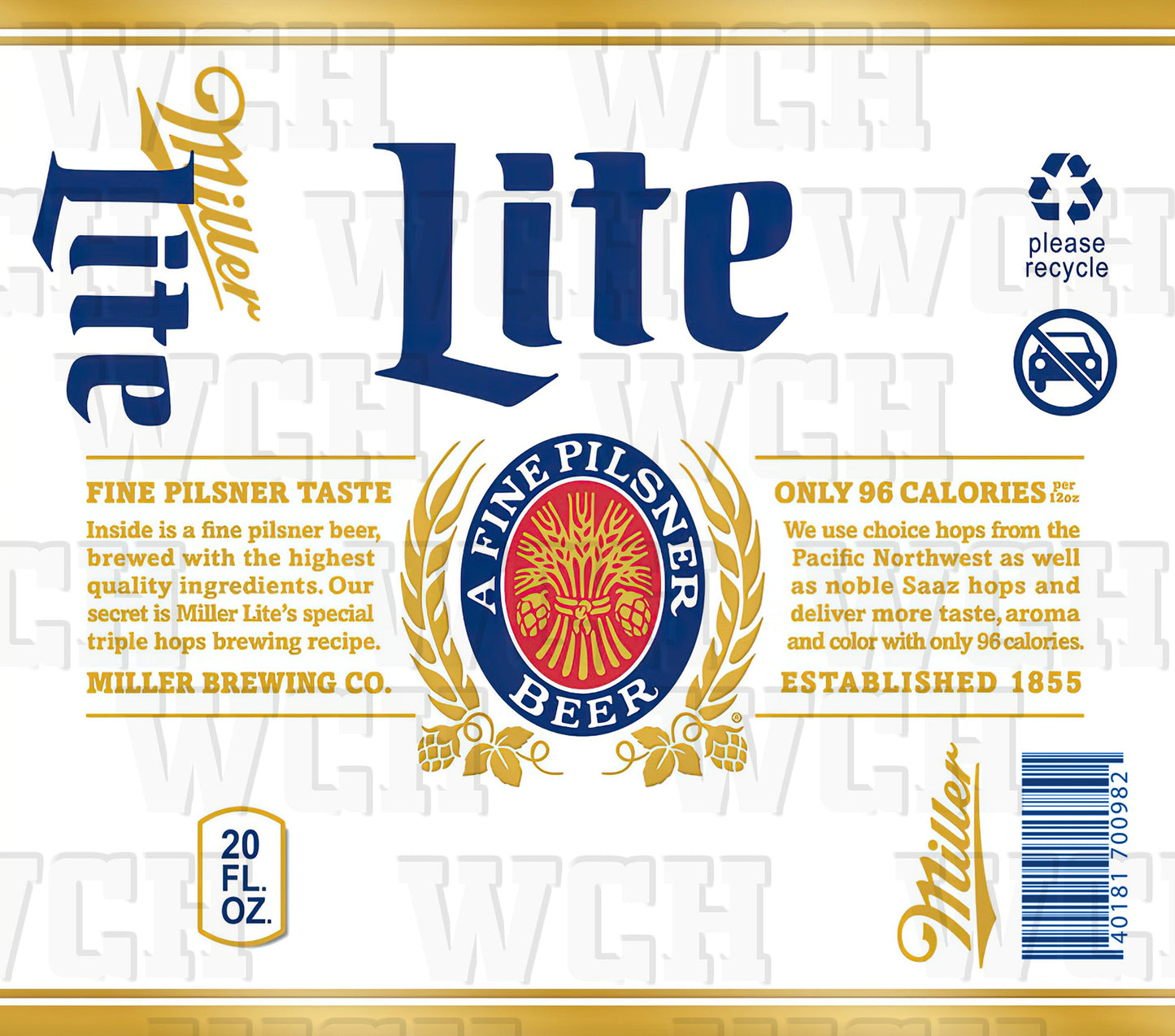 Lite Beer Can Sublimation Wrap – 20oz & 30oz Straight and Tapered Tumblers-The Craft House