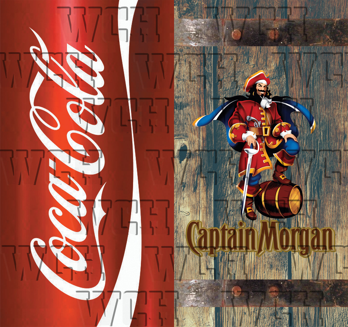 Captain & Coke Tumbler Wraps – 20oz & 30oz Skinny Straight-The Craft House