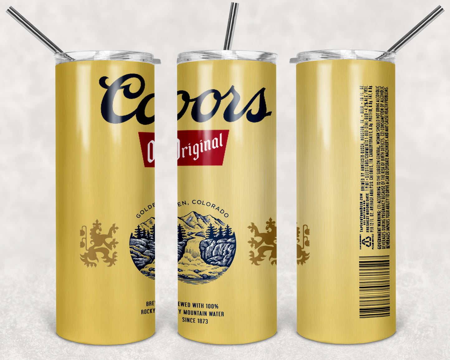 Gold Original - Beer Can Design Bundle - 20oz 30oz Skinny Straight Sublimation Template - Digital Download-The Craft House