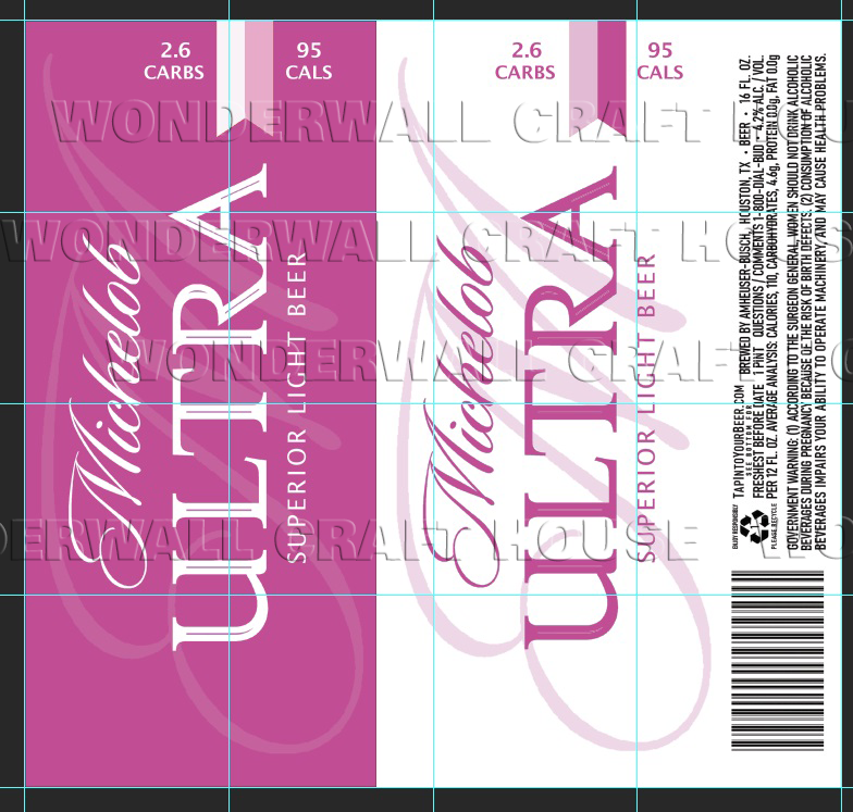 Pink Ultra Beer Design, 20oz/30oz Skinny Straight, Template for Sublimation, Full Tumbler Wrap, PNG, Digital Download