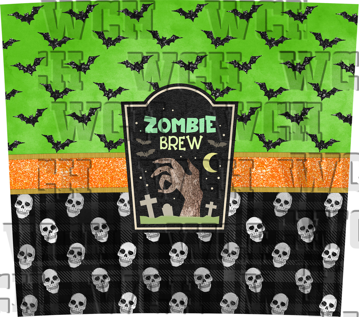 Zombie Brew Tumbler Bundle - 20oz-30oz Skinny Straight / Tapered, Sublimation Template, Full Wrap, Digital Download, Halloween, PNG, JPG